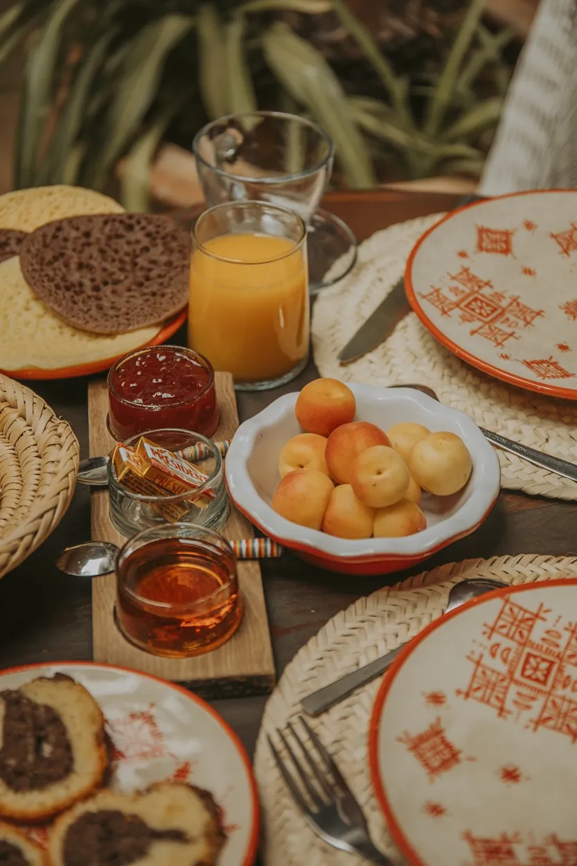 Détail du petit-déjeuner marocain